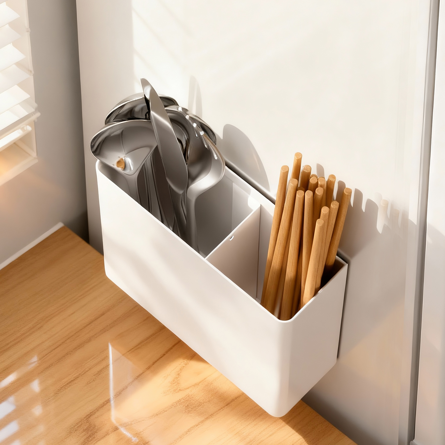 冰箱侧面磁吸筷子收纳盒