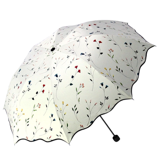 黑胶雨伞女晴雨两用大号太阳伞防晒防紫外线双人遮阳伞折叠三人伞