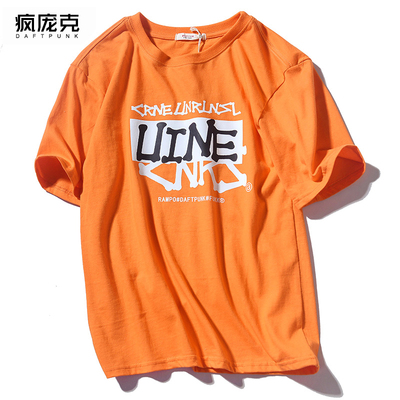 taobao agent Short sleeve T-shirt, cotton brand long-sleeve, clothing, with short sleeve, Korean style, round collar