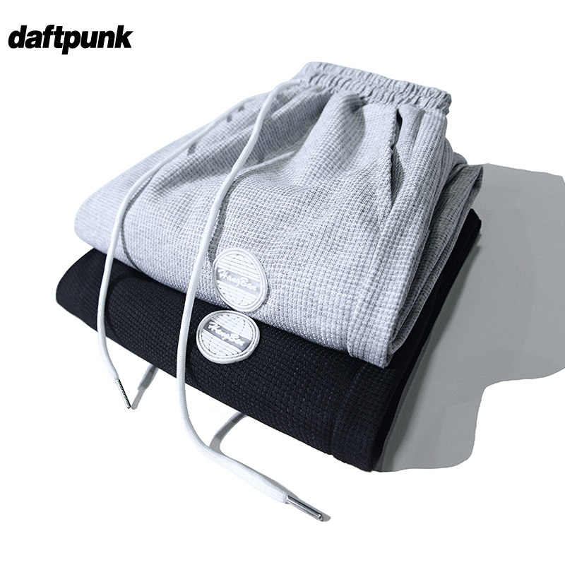 华夫格韩版潮流宽松休闲长裤运动