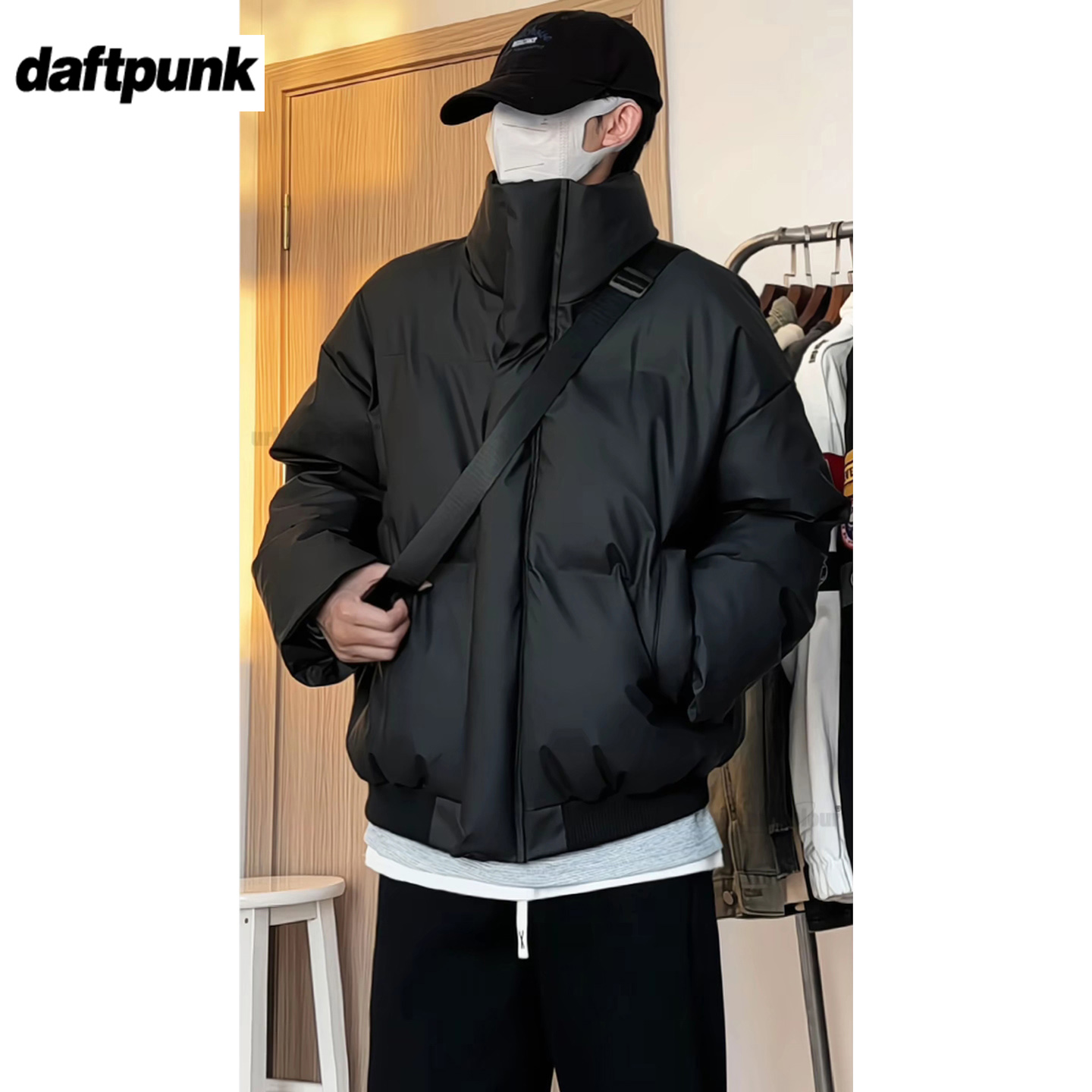 pu皮棉服加厚保暖宽松面包服棉衣