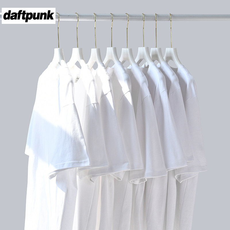 260克重磅新疆精梳棉纯棉短袖t恤男宽松纯白色打底衫正肩半袖夏季