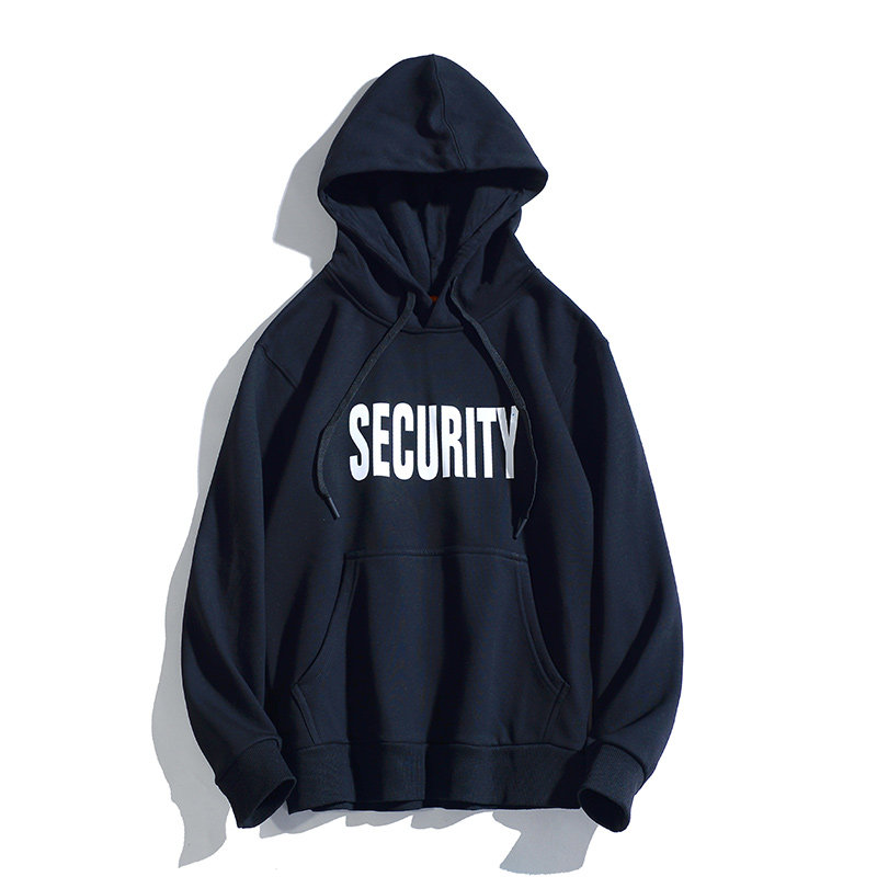 美式连帽卫衣男女款加绒加厚保暖青少年宽松外套hiphop休闲百搭潮