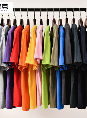 短袖男女新款潮流白色纯色纯棉打底朋克情侣装ins超火cec短袖中袖