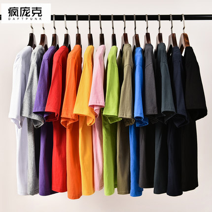 短袖男女新款潮流白色纯色纯棉打底朋克情侣装ins超火cec短袖中袖