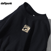 新款 原宿风bf慵懒长袖 t恤秋季 220g男女生青少年学生宽松衣服上衣