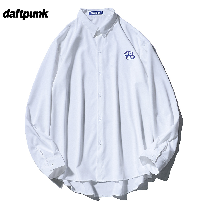 白色衬衫港风日系长袖潮春季