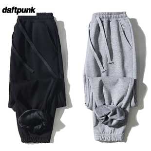 加绒加厚工装 秋冬季 卫裤 美式 460g银狐绒裤 束脚运动休闲长裤 子男款