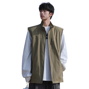 背心马甲工装日系男装四季穿搭少年感户外机能风cityboy外套潮牌