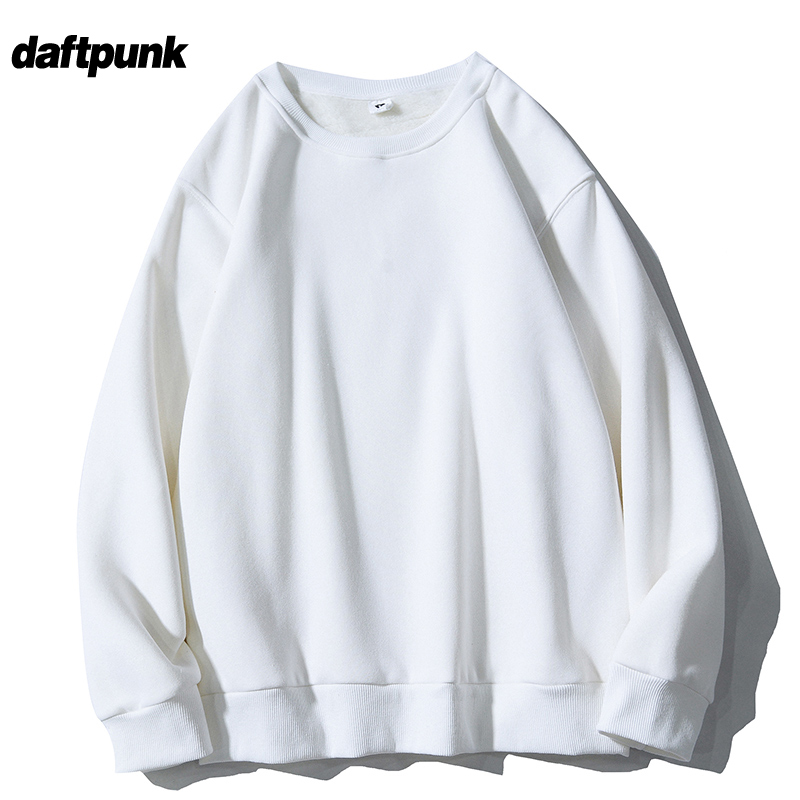 加绒圆领宽松卫衣保暖套头外套