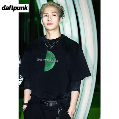 王嘉尔同款月球国潮t恤短袖