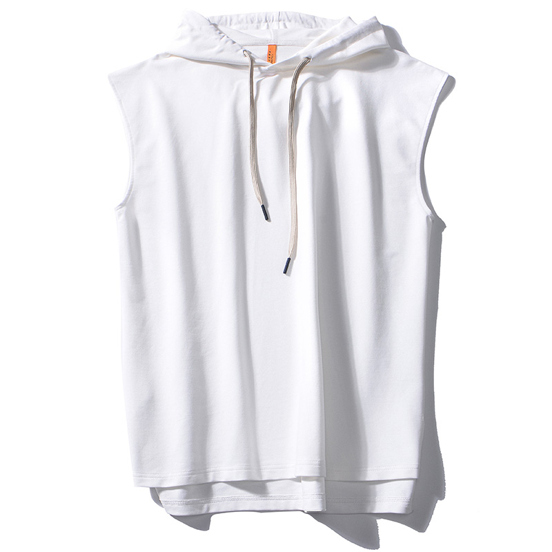 无袖t恤男女连帽运动韩版背心健身宽松带帽嘻哈街头坎肩情侣上衣