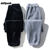 宽松百搭秋冬束脚长裤 460g重磅银狐绒加绒加厚卫裤 男女运动休闲裤