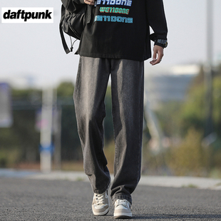 做旧宽松直筒休闲裤 daftpunk疯庞克牛仔裤 复古男士 男款 子 春秋冬季
