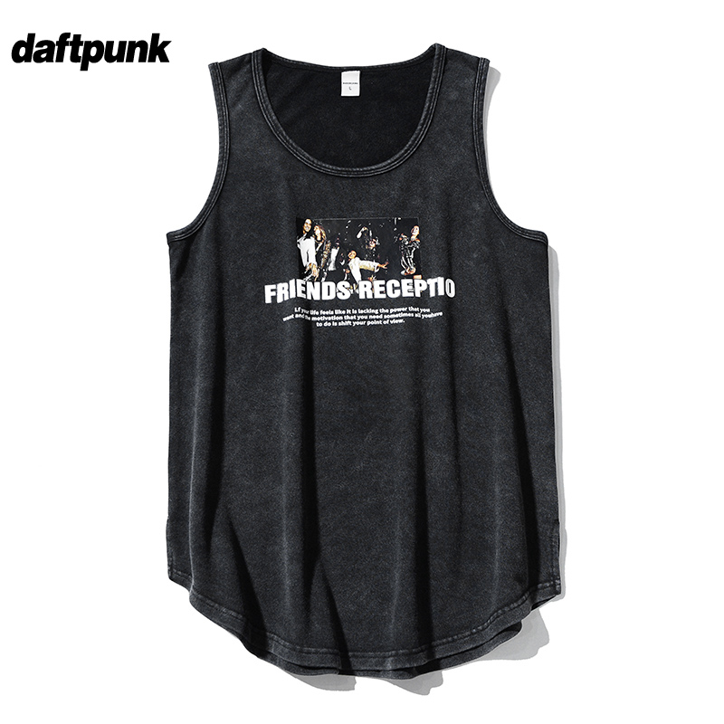 美式高街复古水洗背心夏季坎肩