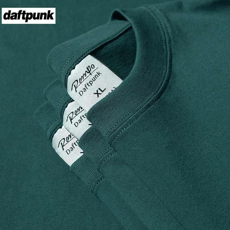 重磅精梳棉纯色短袖情侣装