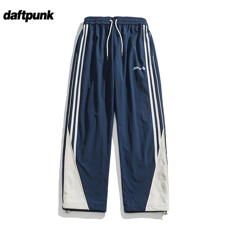 美式学院风条纹休闲裤子运动裤