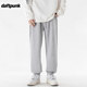 运动裤 针织裤 男士 纯棉灰色休闲裤 冬季 加绒保暖卫裤 跑步通勤长裤 子