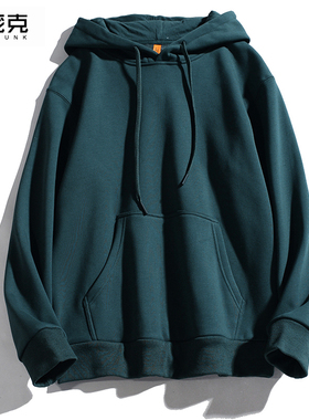 超火cec卫衣男女秋冬加绒加厚连帽韩版ins潮学生宽松纯色慵懒上衣