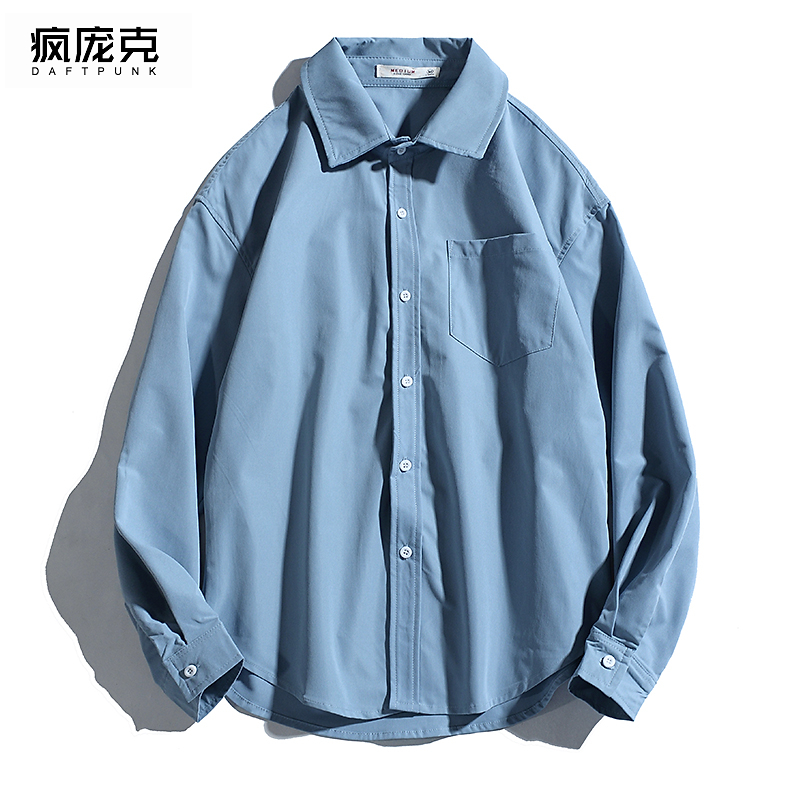 韩版潮流痞帅港风ins日系白衬衫