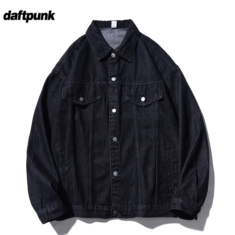 秋冬季水洗做旧工装牛仔夹克宽松