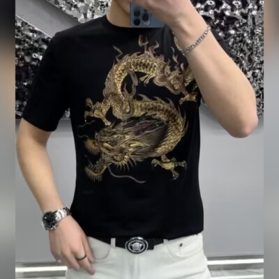 短袖新款时尚百搭舒适T恤修身男