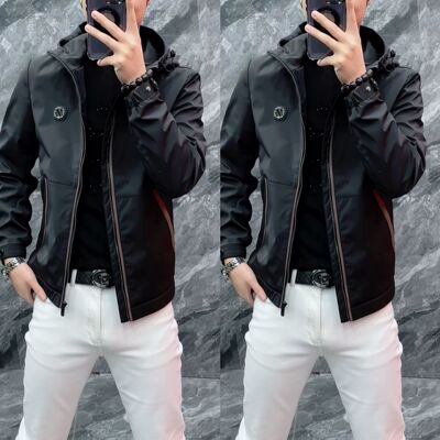 男士春季新品连帽夹克外套休闲