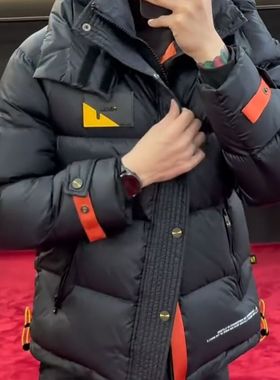 【现货】23133男士冬季厚款羽绒服百搭时尚休闲保暖带帽外套