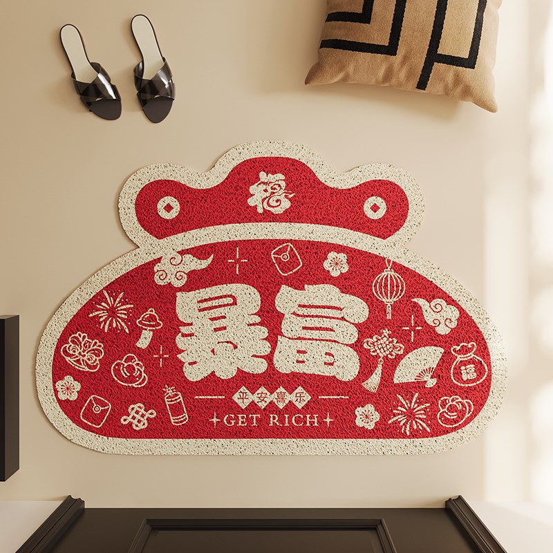 优选丝圈入户门h地垫PVC防滑脚垫刮泥除尘耐脏免洗地毯创意门垫.