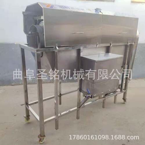 连续式土豆清洗去泥机 高压喷淋食品包装袋去油机 大型滚筒清洗机