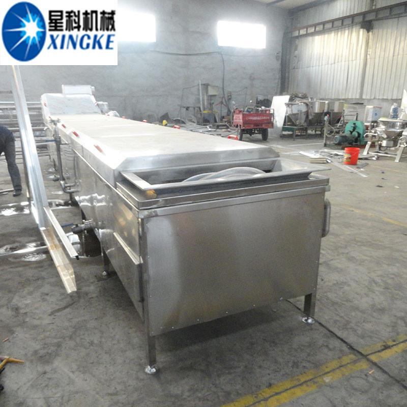 蔬菜杀青漂烫机 现货自动海鲜蒸煮冷却设备 金针菇香菇焯水流水线