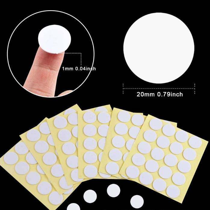 蜡烛芯贴纸 直径2cm厚1mm20个一张 DIY蜡烛材料胶点 灯芯底座贴纸