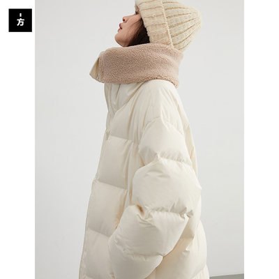 冬季简约大翻领90白鸭绒羽绒服
