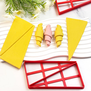 仿真牛角包造型模具卡通DIY手工造型花样花饽工具轻黏土造型模具