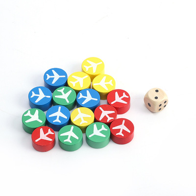 木质飞行棋uv印刷3cm4cm5cm桌游