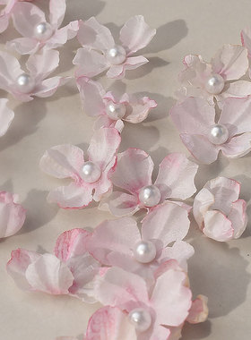 痛包diy材料仿真焦边绣球花瓣diy手工材料古风装饰假花谷美拍摄