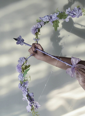 弓箭diy材料包春日拍照道具鲜花手工diy材料包汉服樱花jk拍照道具