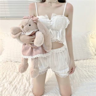 加小码 蕾丝性感吊带睡衣性感套装 xxs女 150cm矮小个子可爱短款 145