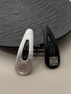 天使坠落双色高级感水滴bb夹网红小众设计碎发边夹 兰LANLAN