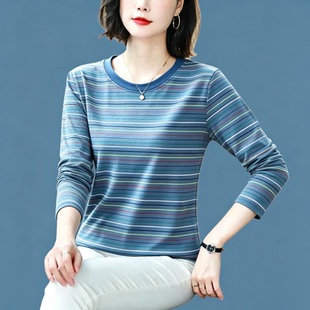 2026早秋季新款外穿宽松百搭t恤女长袖内搭打底衫小衫秋衣上衣