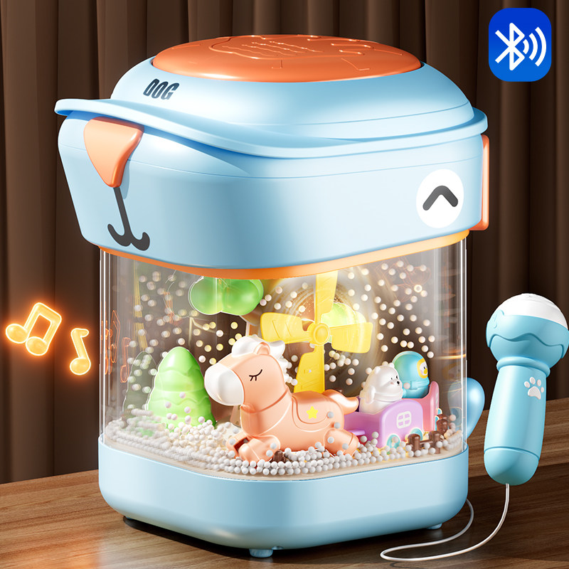 拍拍鼓婴儿玩具0宝宝6儿童12个月以上早教益智旋转木马音乐手拍鼓