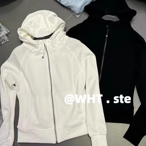 辣妹重工刺绣连帽瑜伽开衫外套