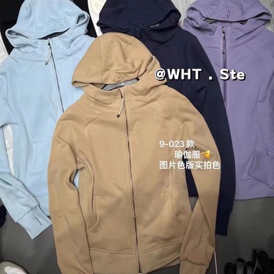 韩系刺绣修身连帽卫衣拉链开衫