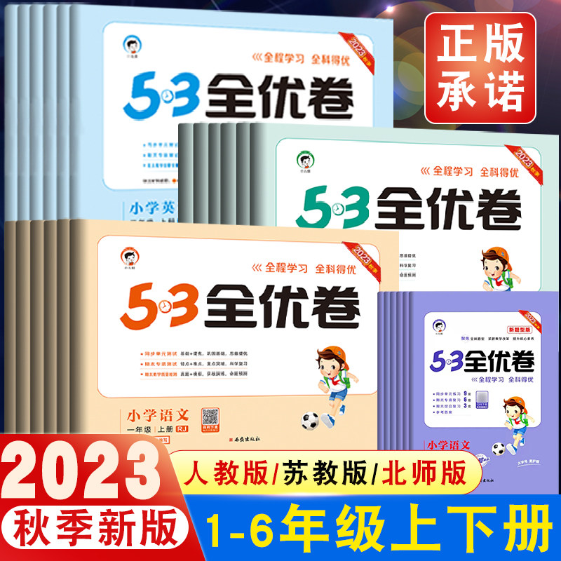 2023版53全优卷人教版二年级上册三年级上册一年级四年级上册五六上册语文数学苏教英语同步练习下册期中期末试卷测试全套53天天练属于什么档次？