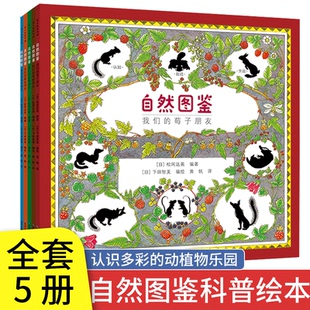 自然图鉴给孩子 自然图鉴绘本全5册绘本大师松冈达英自然科学书籍儿童文学科普百科一二三年级野外自然认知户外拓展幼儿园小学