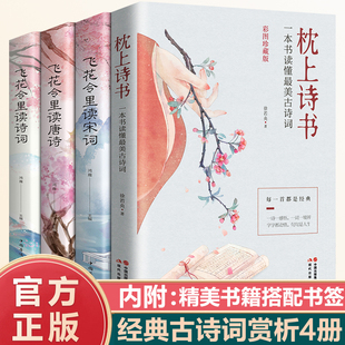 全4册 抖音同款 枕上诗书正版 飞花令里读诗词古诗词大全套 中国诗词大会唐诗宋词鉴赏辞典赏析中国古代文学古诗词书籍