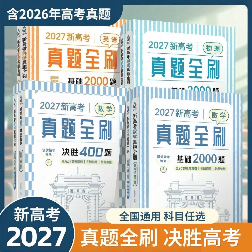 清华大学数学真题全刷基础2000题数学物理化学真题全刷高中数学决胜800疾风40卷文理科2027全国通用两千道艺考1500题复习书2026