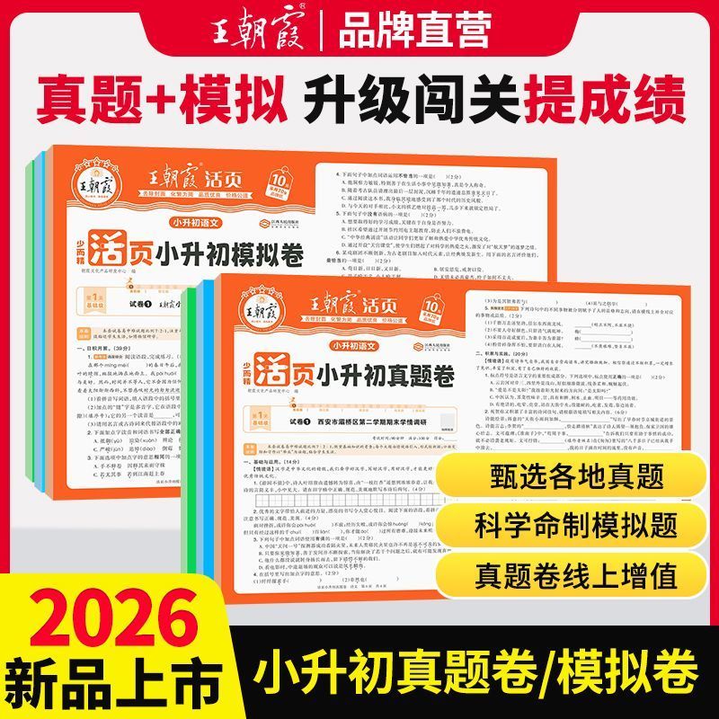 2026新王朝霞小升初真题卷语文数学英语小学升初中升学考试模拟卷六年级小升初总复习人教版各地真题试卷小学毕业升学考试试卷精选