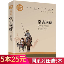 外国小说 原版 名家名译 堂吉柯德唐吉诃德世界文学名著全套经典 5本25元 原著小说 堂吉诃德正版 高中生中学生课外书 塞万提斯著