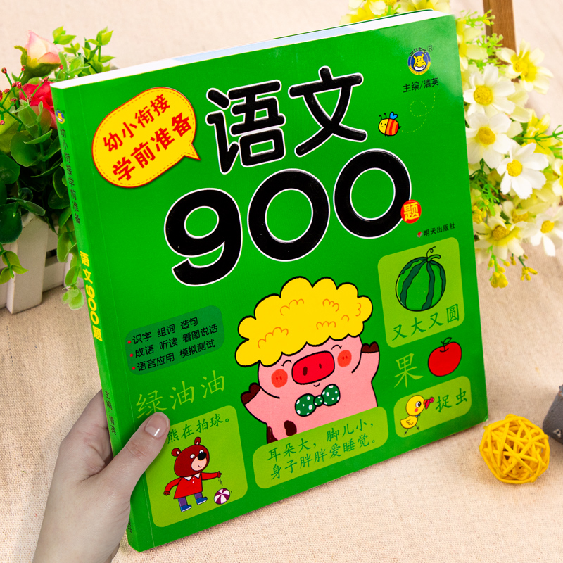 幼小衔接学前语文900题幼儿园学前班小中大班宝宝学前识字大全看图说话写话造句成语故事一日一练幼升小学一年级上下册早教启蒙书使用感如何?